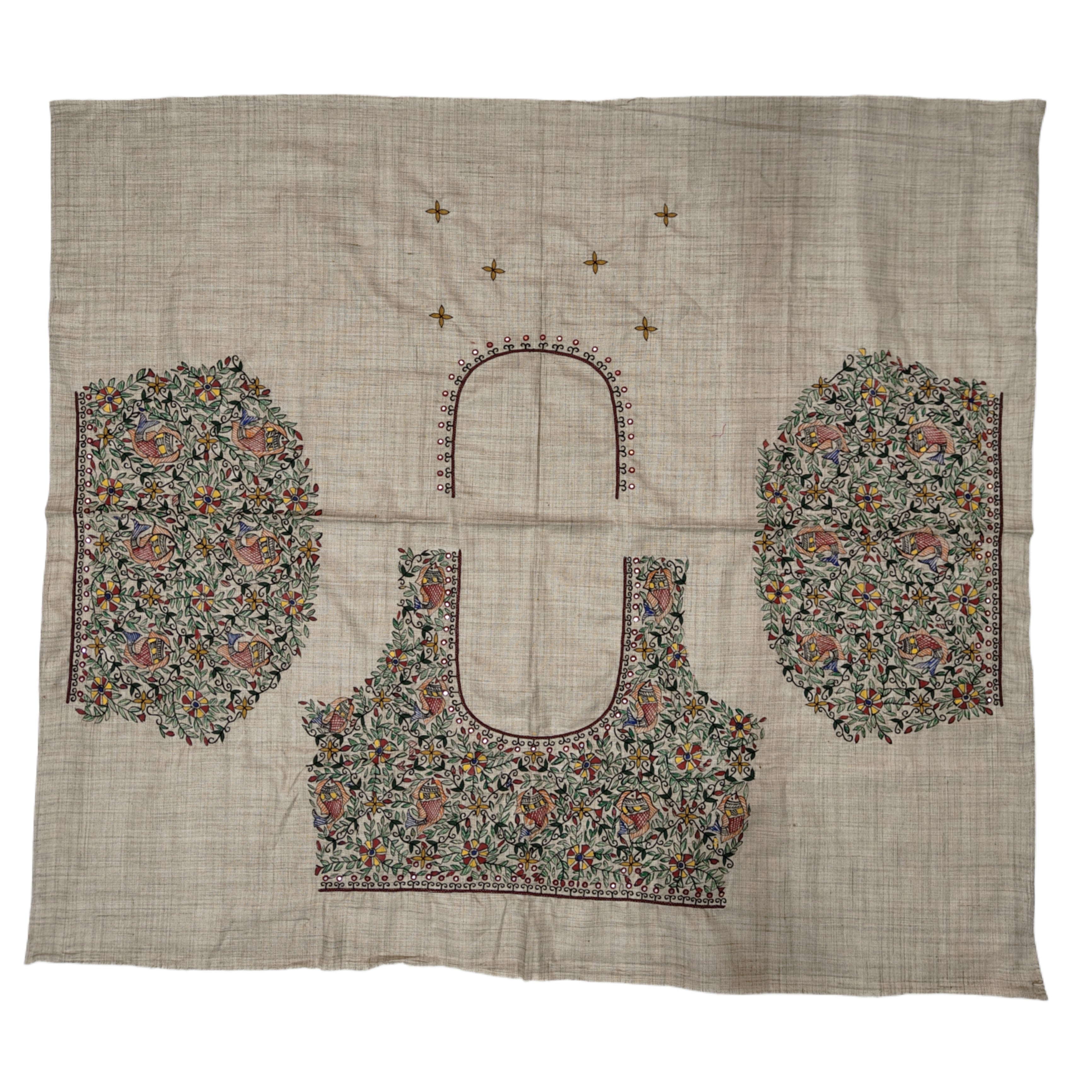 Handpainted Elegance: Madhubani Blouse Piece